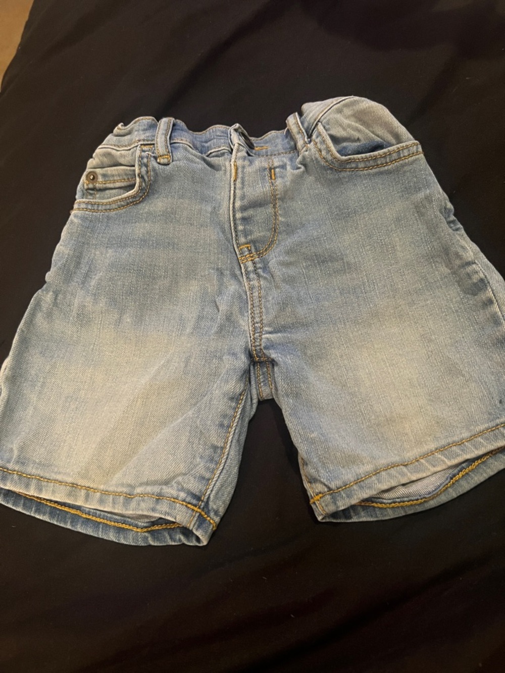 The Children's Place Light Blue Denim Shorts with Elastic Waist
